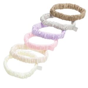 Lululemon Skinny Scrunchies 6 Pack Sheer Oak/Lt Ivory/Pink Org/Elix/Vapor/Lav Fr